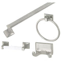 Design House 534644 Bathroom Accessory Set With 24 Towel Bar Towel Satin Nickel