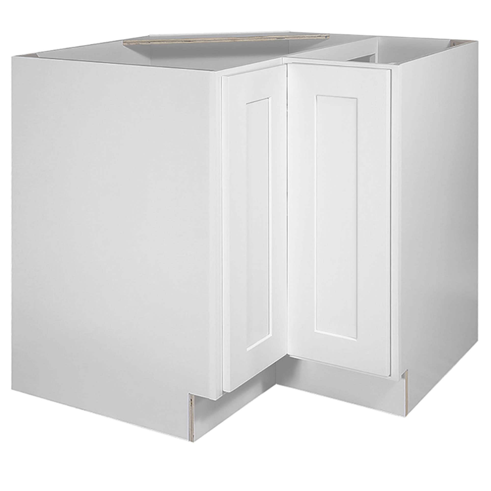 Design House 561431 Brookings 36 X 34 1 2 Kitchen Diagonal Corner Base Cabinet With Lazy Susan White