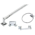 Design House 534628 Millbridge 4 Piece Accessory Kit With 24 Towel Polished Chrome