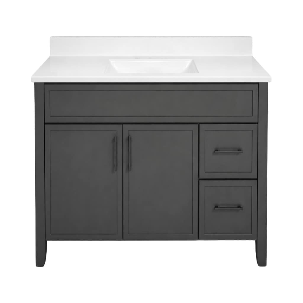 Design House Ready To Assemble 37 Dawson Vanity Combo With Camilla Cultured Marble Top 37 Inches X 22 Inches X 37.88 Inches