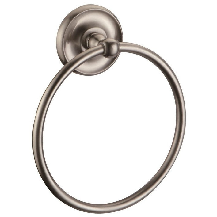 Design House 558460 San Martin 7 1 8 Wall Mounted Towel Ring Brushed Nickel
