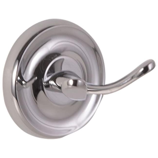 Design House 558387 San Martin Wall Mounted Double Robe Hook Polished Chrome