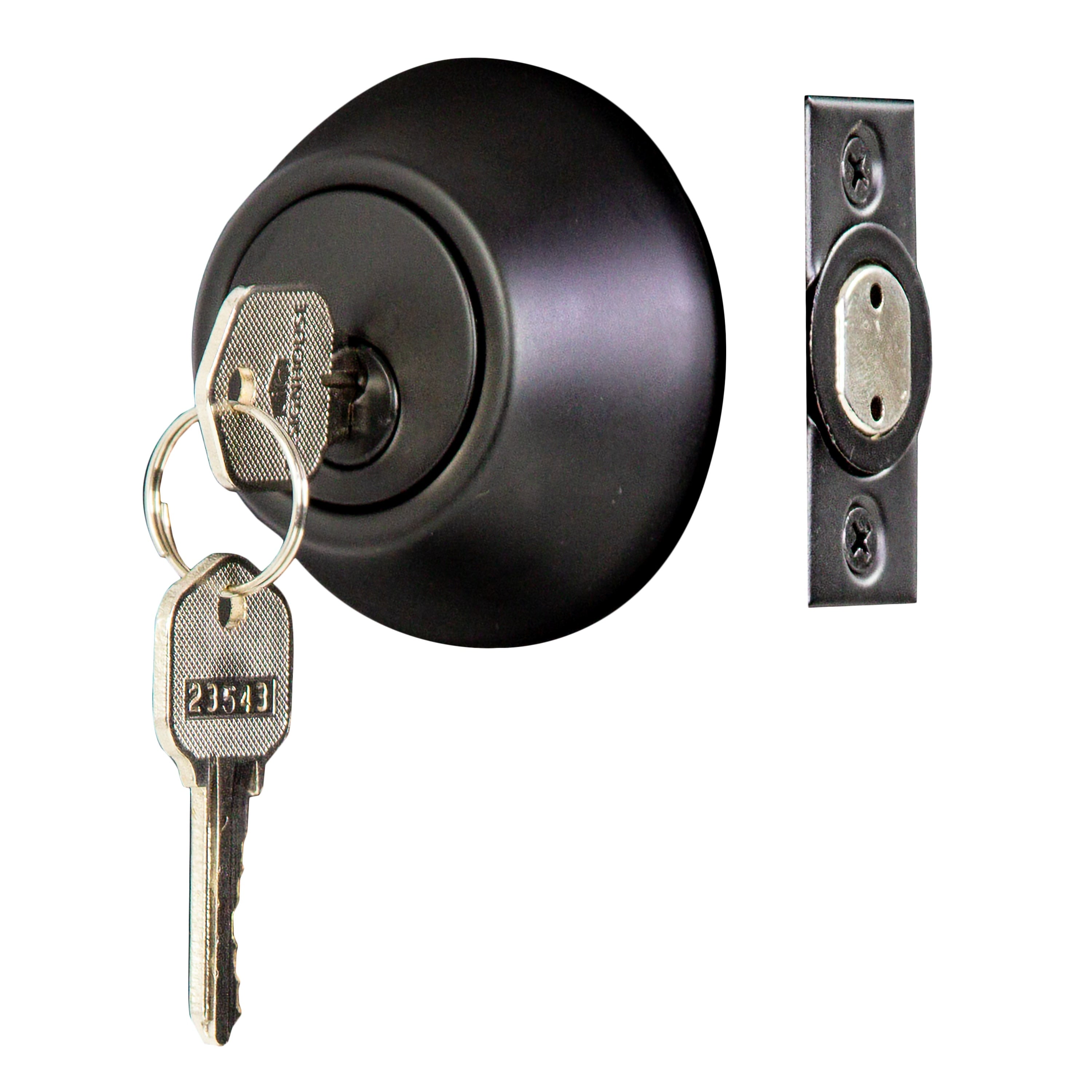 Design House Single Cylinder 6 Way Universal Deadbolt With Latch Matte Black