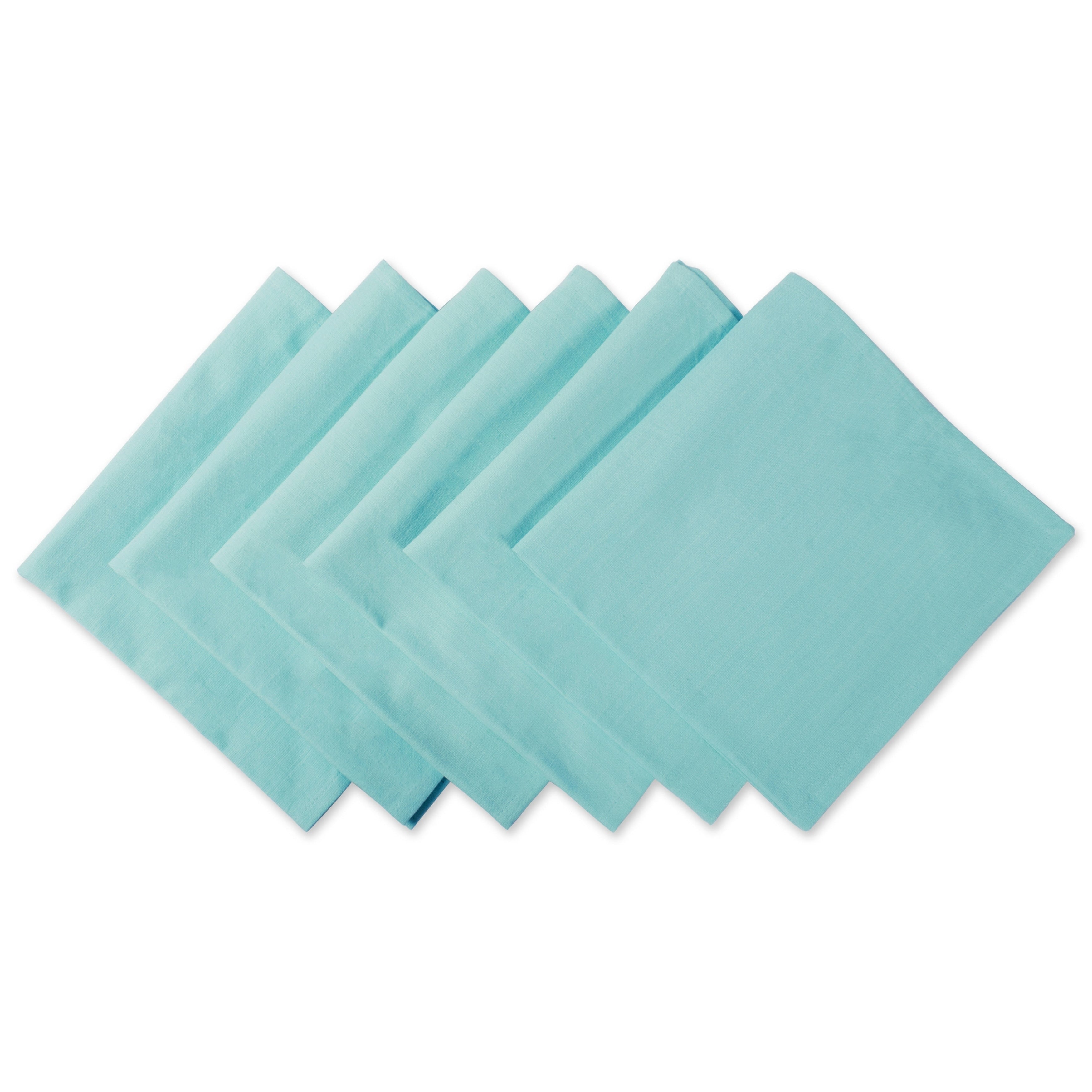 Design Imports Aqua Cotton Napkin Set Set Of 6