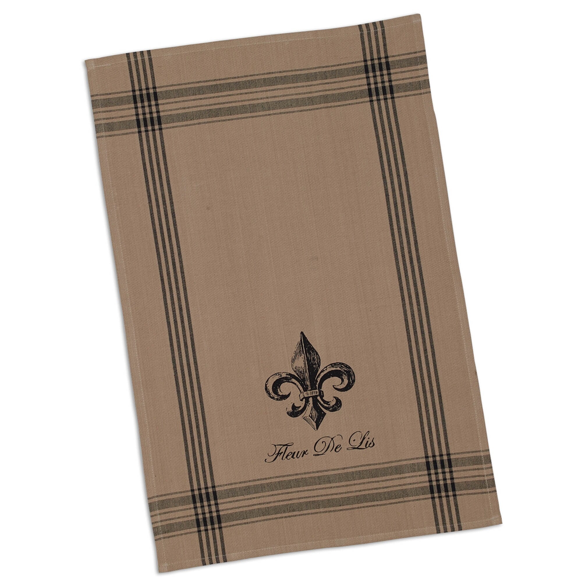 Design Imports Assorted Fleur De Lis Jacquard Dishtowel Set Of 3 28 Inches Long X 18 Inches Wide