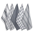 Design Imports Assorted Woven Dishtowel Set Of 5 28 Inches Long X 18 Inches Wide