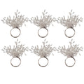Design Imports Beaded Burst Kitchen Napkin Ring Set Set Of 6