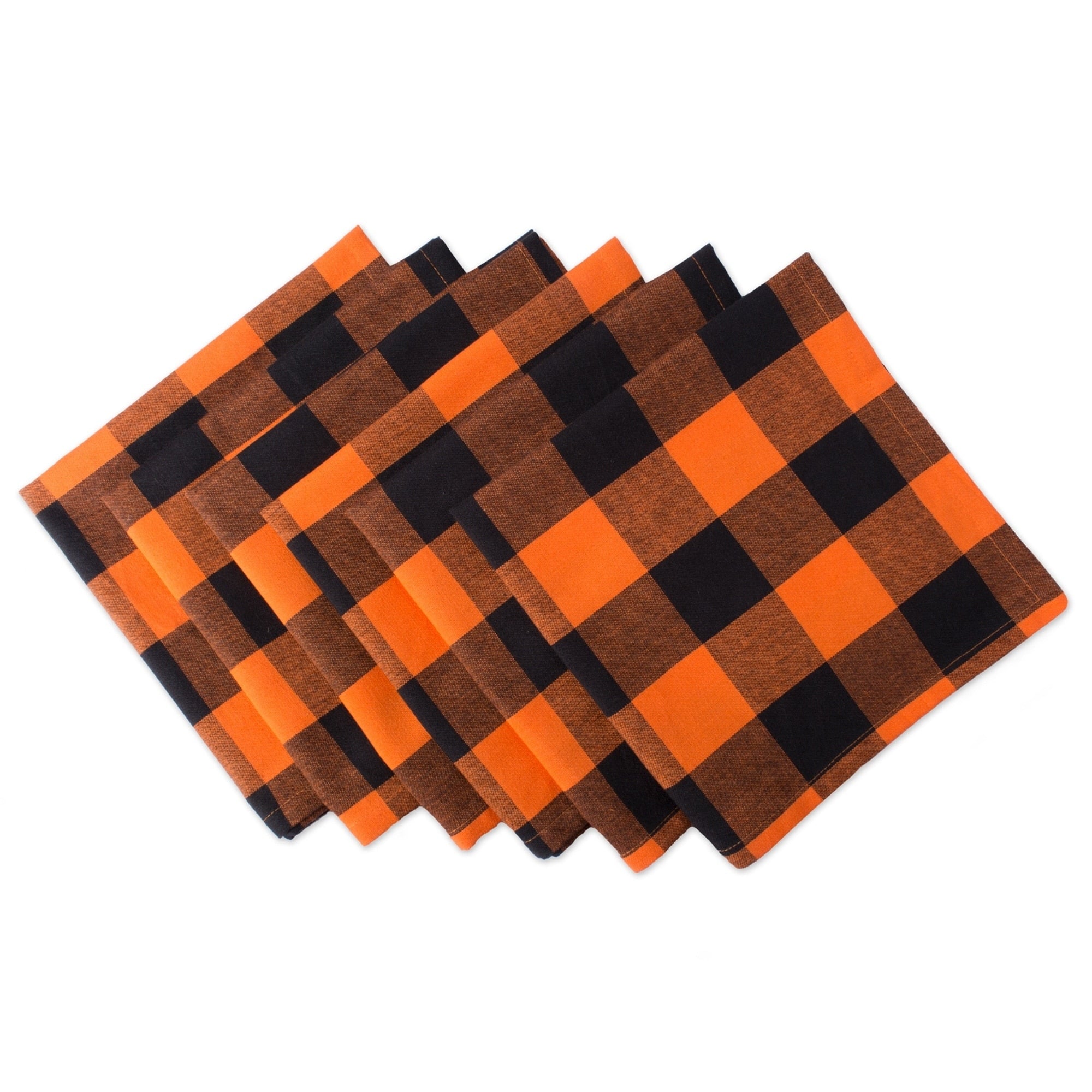 Design Imports Black Buffalo Check Napkin Set Set Of 6