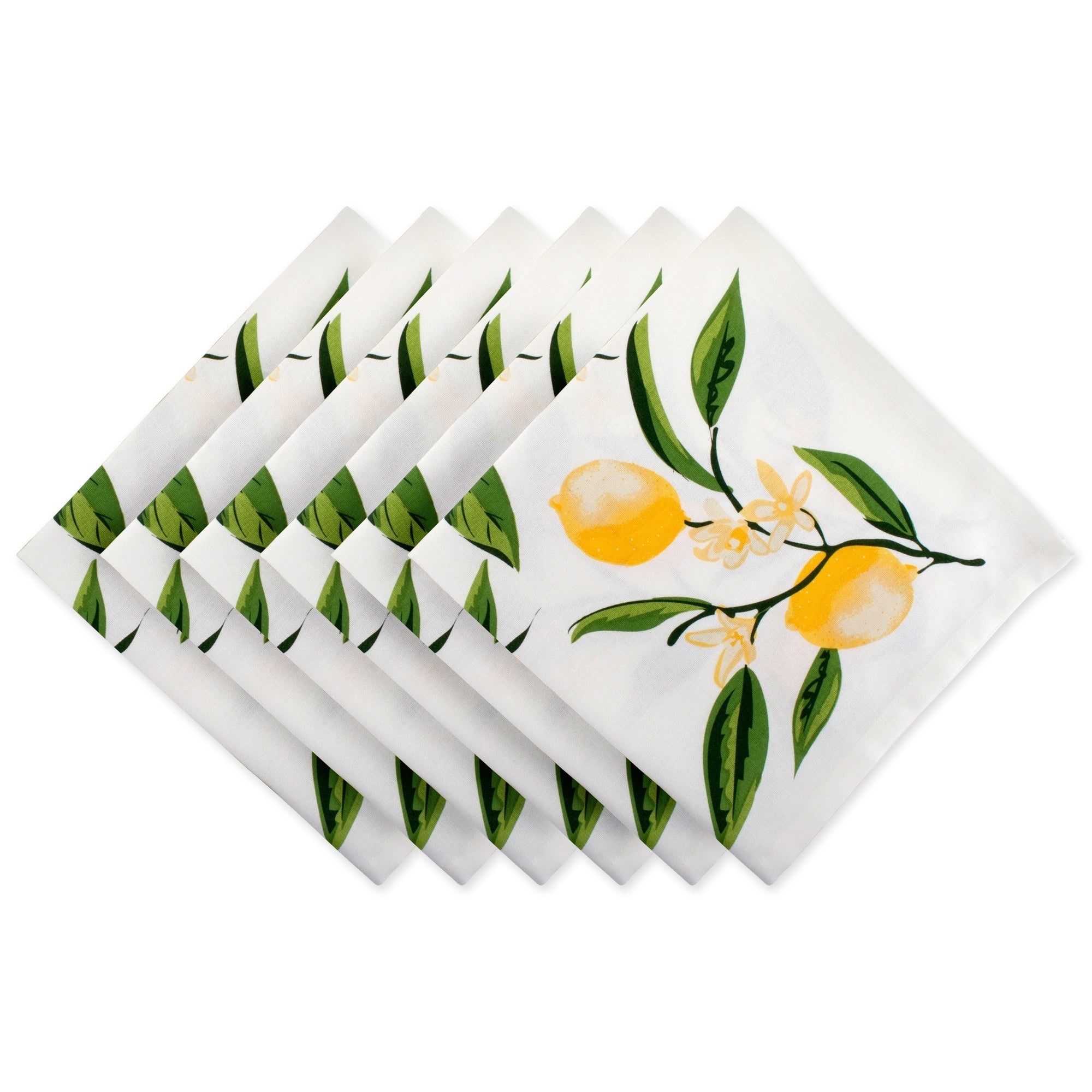 Design Imports Black Cream Harelquin Print Napkin Set Set Of 6