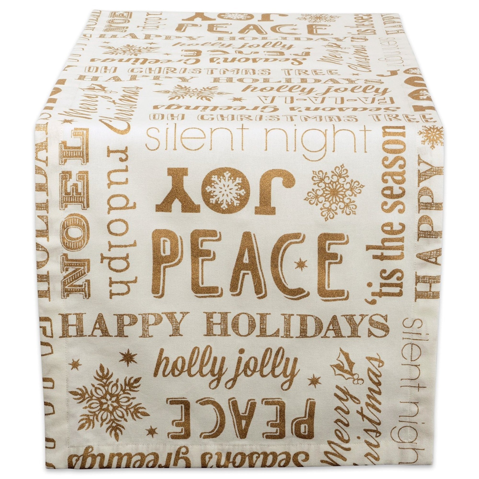 Design Imports Christmas Collage Table Runner 0.25 Inches High X 14 Inches Wide X 72 Inches Deep
