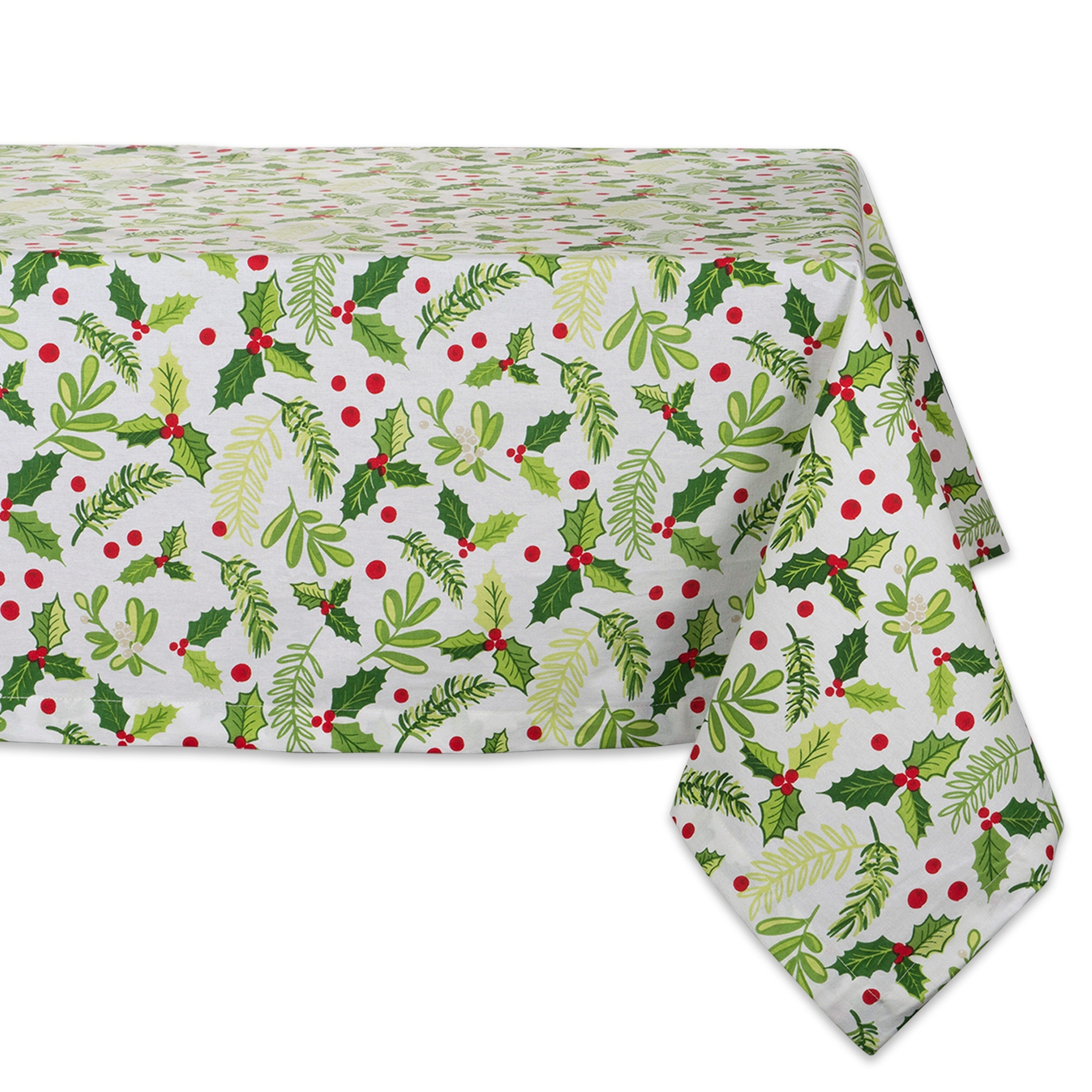 Design Imports Cozy Christmas Plaid Kitchen Tablecloth
