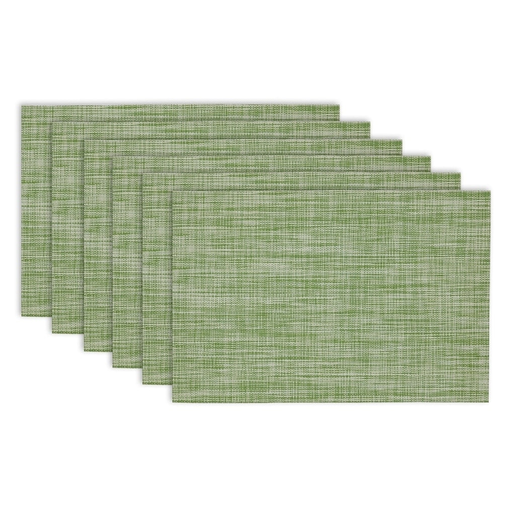 Design Imports Fig Green Tweed Pvc Kitchen Placemat Set Set Of 6