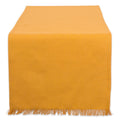 Design Imports Fringed Solid Table Runner 0.25 Inches High X 14 Inches Wide X 72 Inches Deep