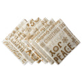 Design Imports Gold Christmas Collage Napkin Set Set Of 6