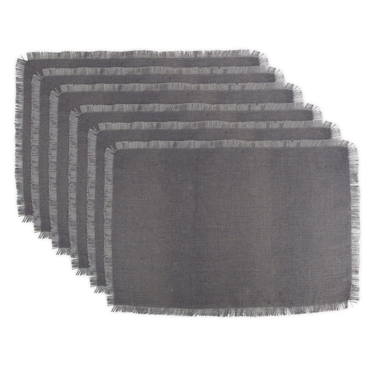 Design Imports Gray Jute Kitchen Placemat Set Set Of 6