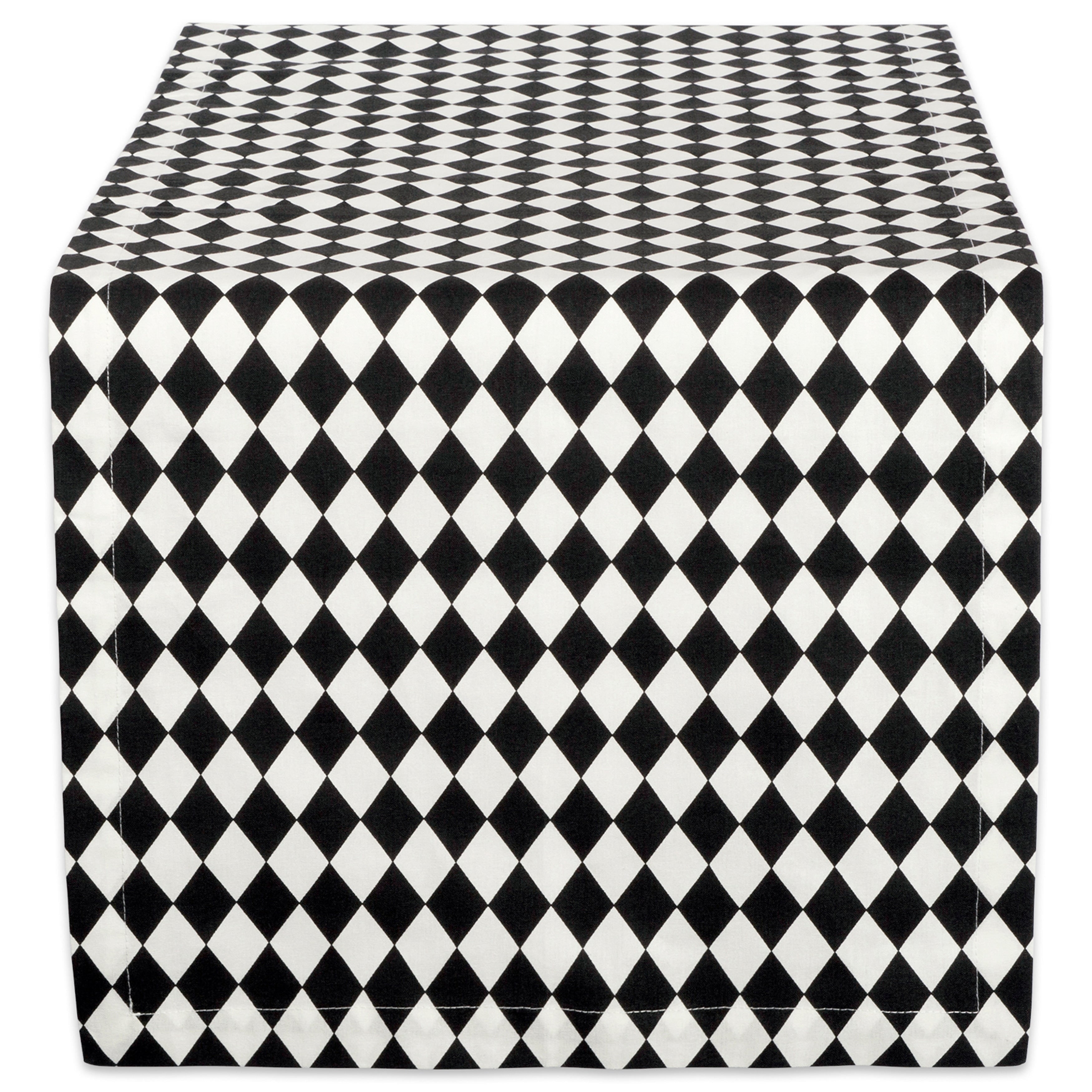 Design Imports Harelquin Print Table Runner 0.25 Inches High X 14 Inches Wide X 72 Inches Deep