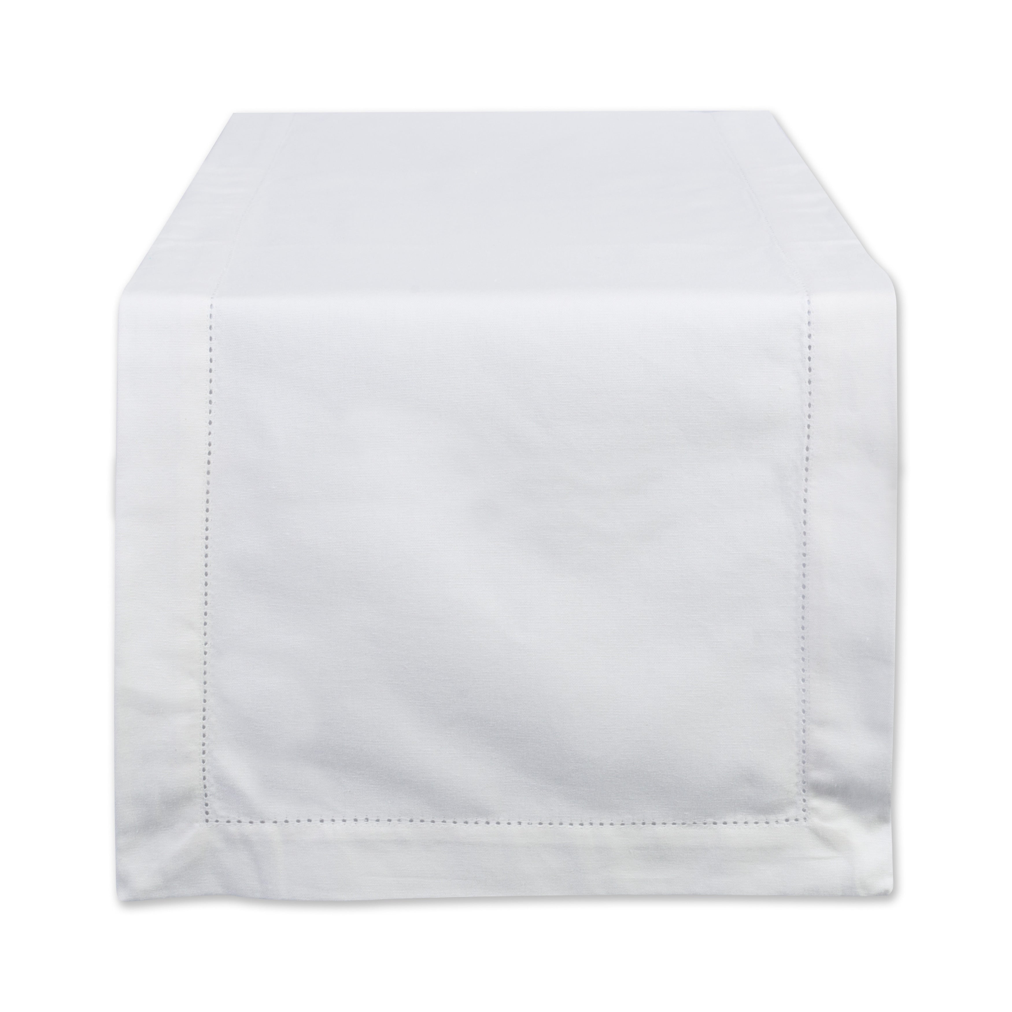 Design Imports Hemstitch Table Runner 0.25 Inches High X 14 Inches Wide X 72 Inches Deep