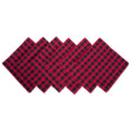 Design Imports Logger Check Napkin Set Set Of 6