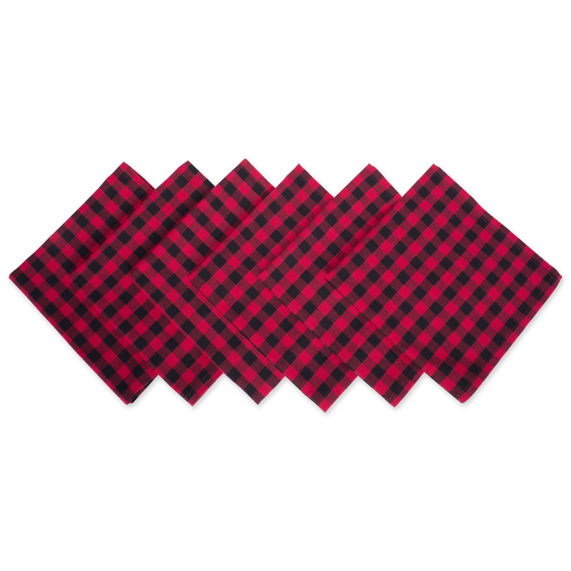 Design Imports Logger Check Napkin Set Set Of 6