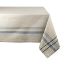 Design Imports Round Nautical Blue French Stripe Kitchen Tablecloth 70 Inch Wide X 70 Inch Long