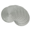 Design Imports Round Woven Metallic Silver Polypropolene Kitchen Placemat Set Set Of 6
