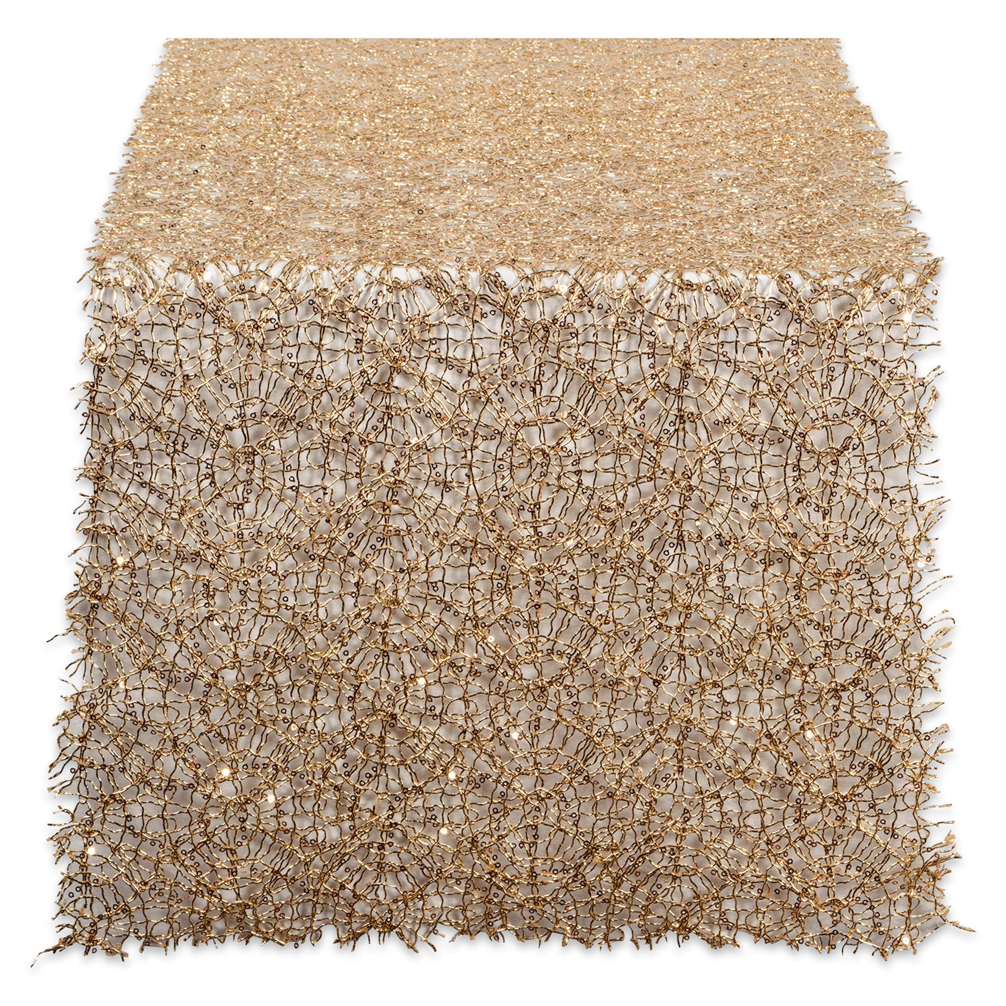Design Imports Sequin Mesh Roll Table Runner 0.25 Inches High X 16 Inches Wide X 120 Inches Deep 120 X16