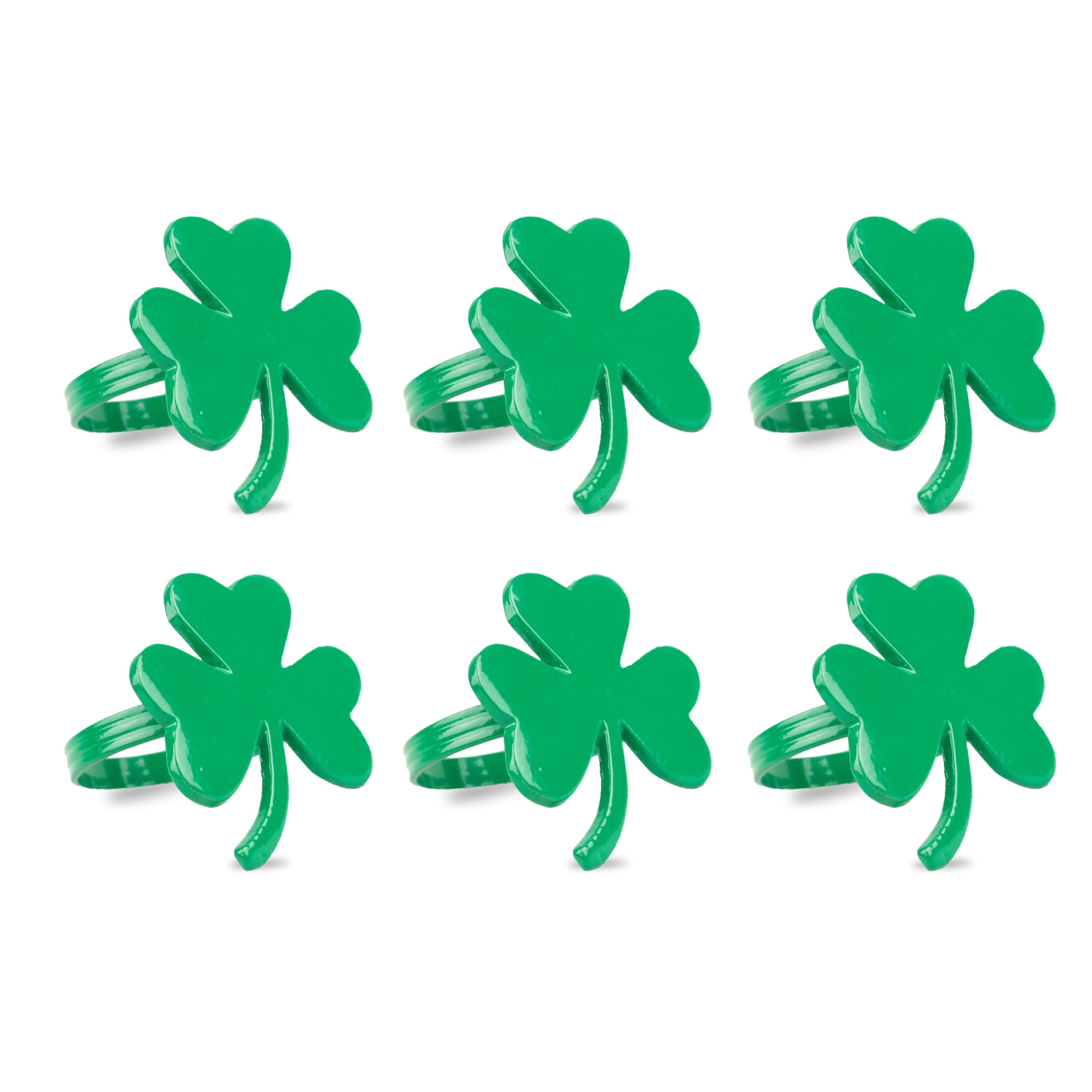 Design Imports Shamrock Napkin Ring Set Set Of 6