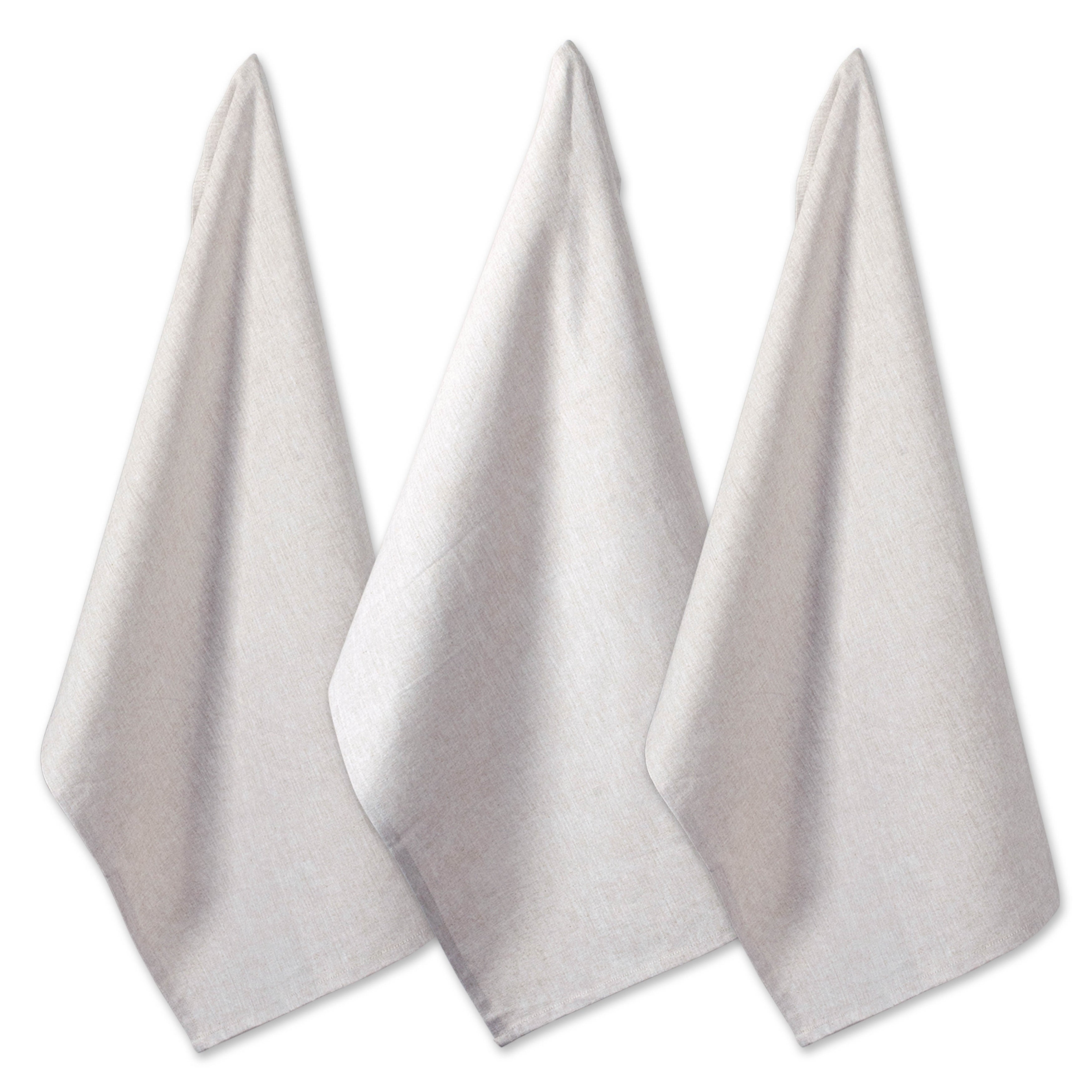 Design Imports Solid Chambray Dishtowel Set Of 3 30 Inches Long X 20 Inches Wide
