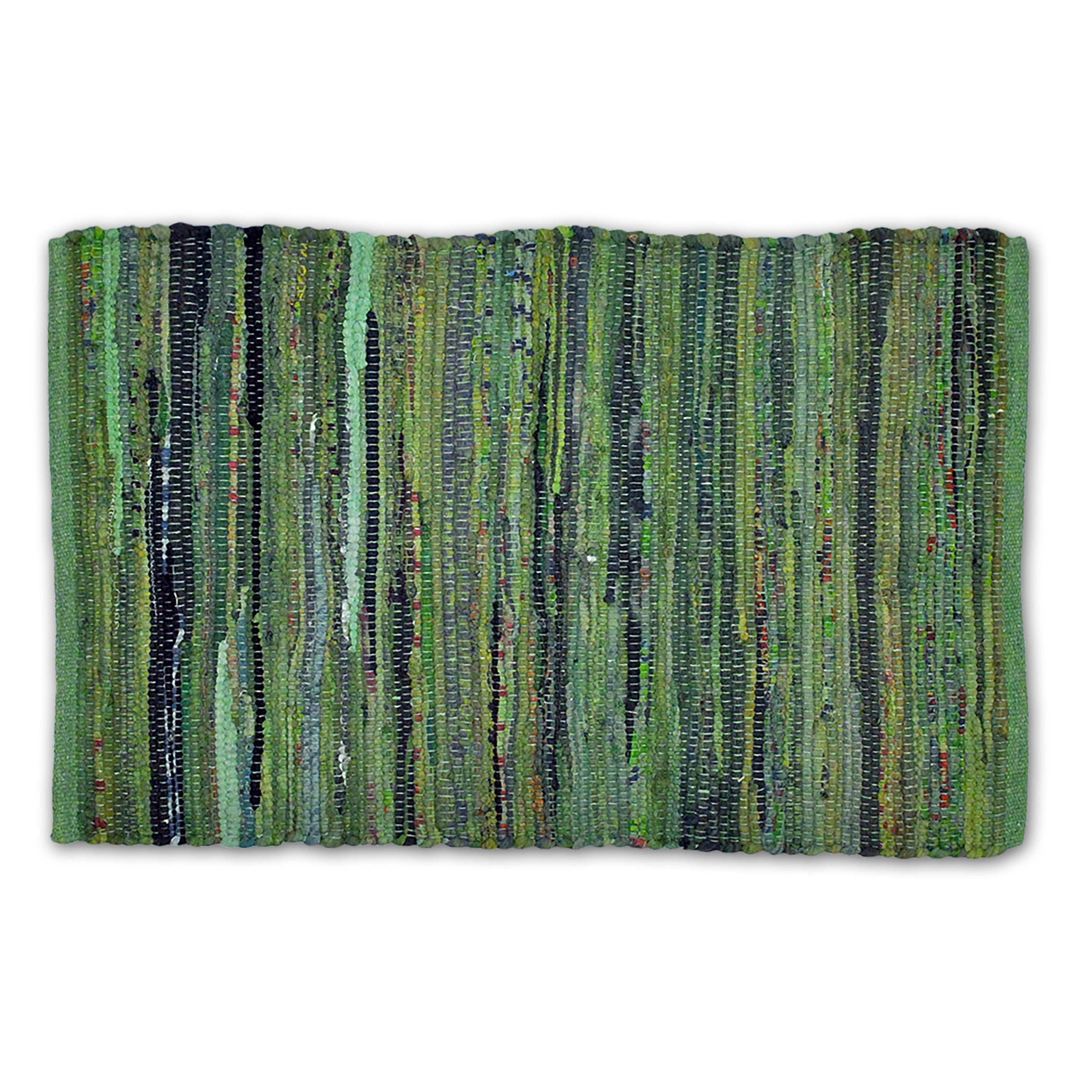Dii Recycled Fabric Striped Handmade Rag Rug