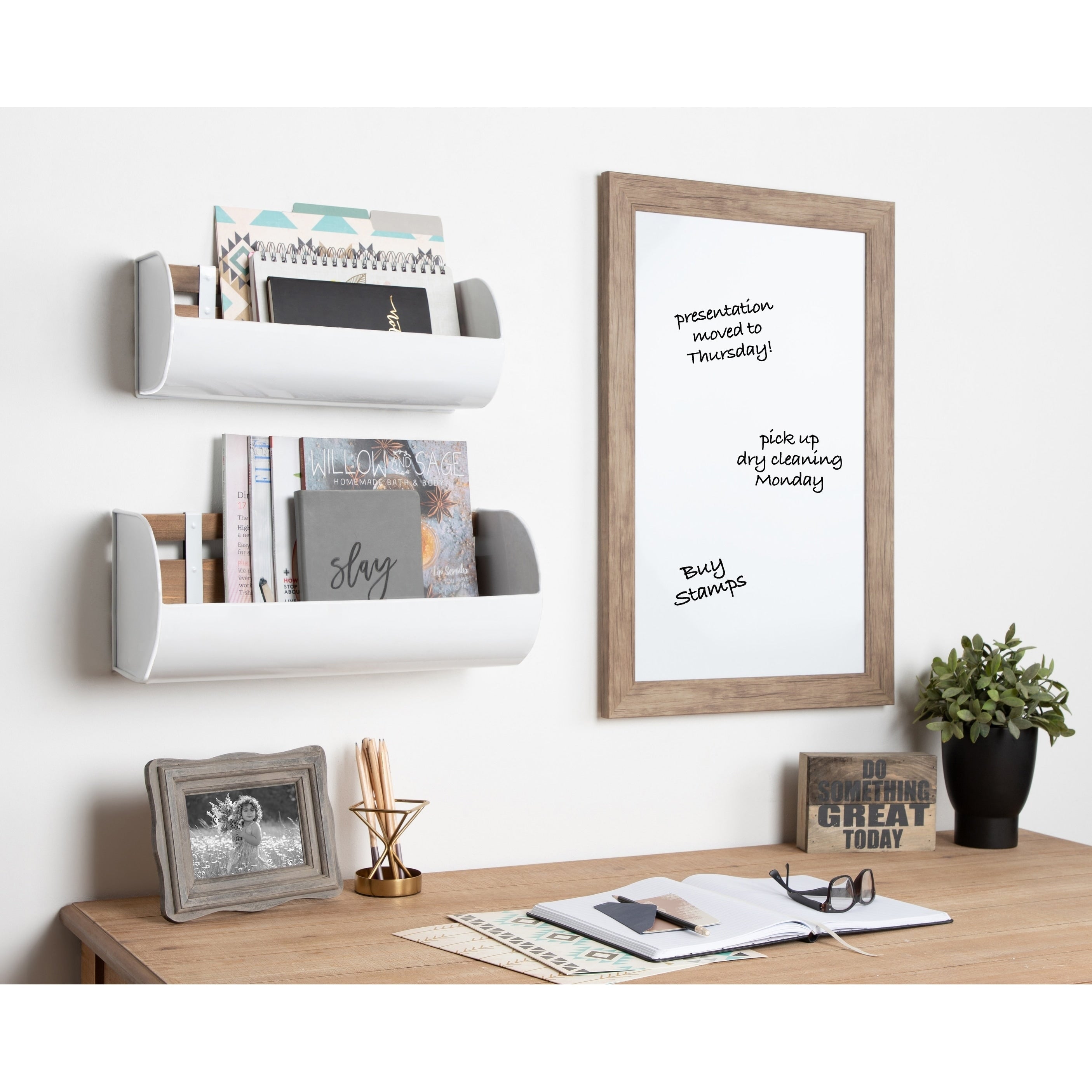 Designovation Beatrice Framed Magnetic Dry Erase