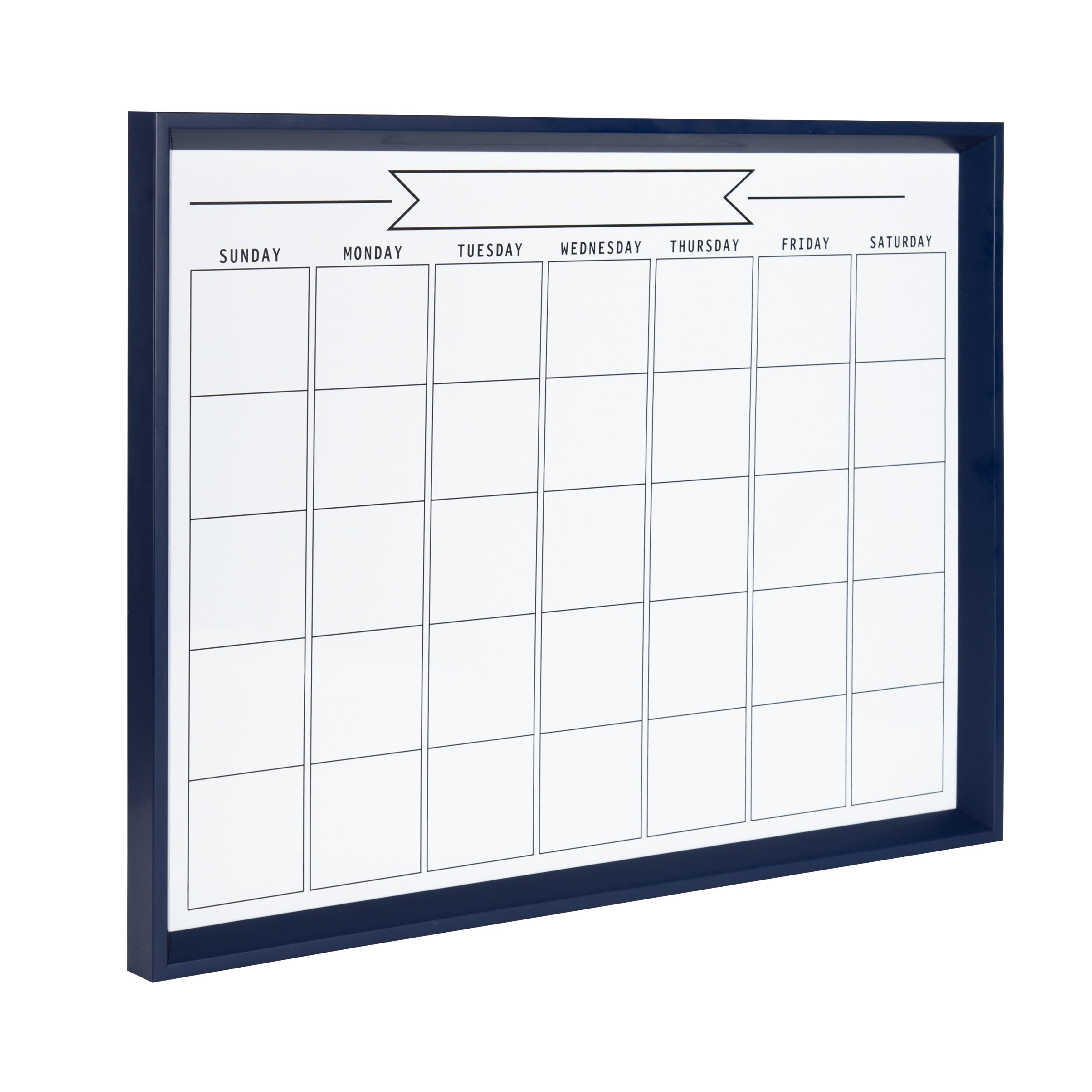 Designovation Calter Framed Magnetic Dry Erase Monthly Calendar