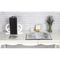Designovation Debossed Black Faux Leather Photo Album Pack Of 4