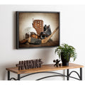 Designovation Sylvie Hockey Gear Framed Canvas By Shawn St. Peter