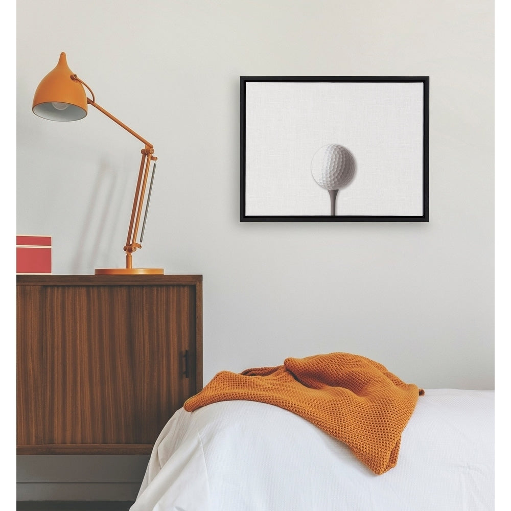 Designovation Sylvie Horizontal Golf Ball Portrait Framed Canvas