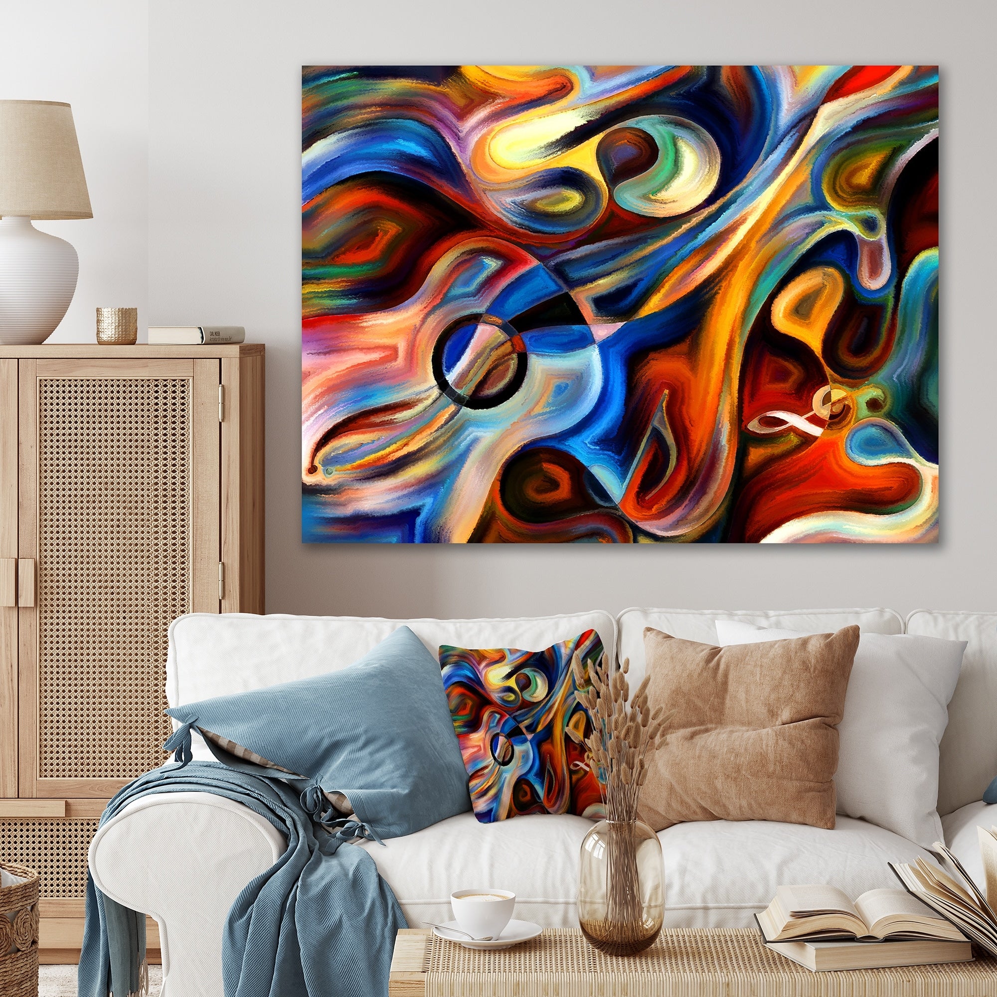 Designart Abstract Music And Rhythm Abstract Canvas Art Print