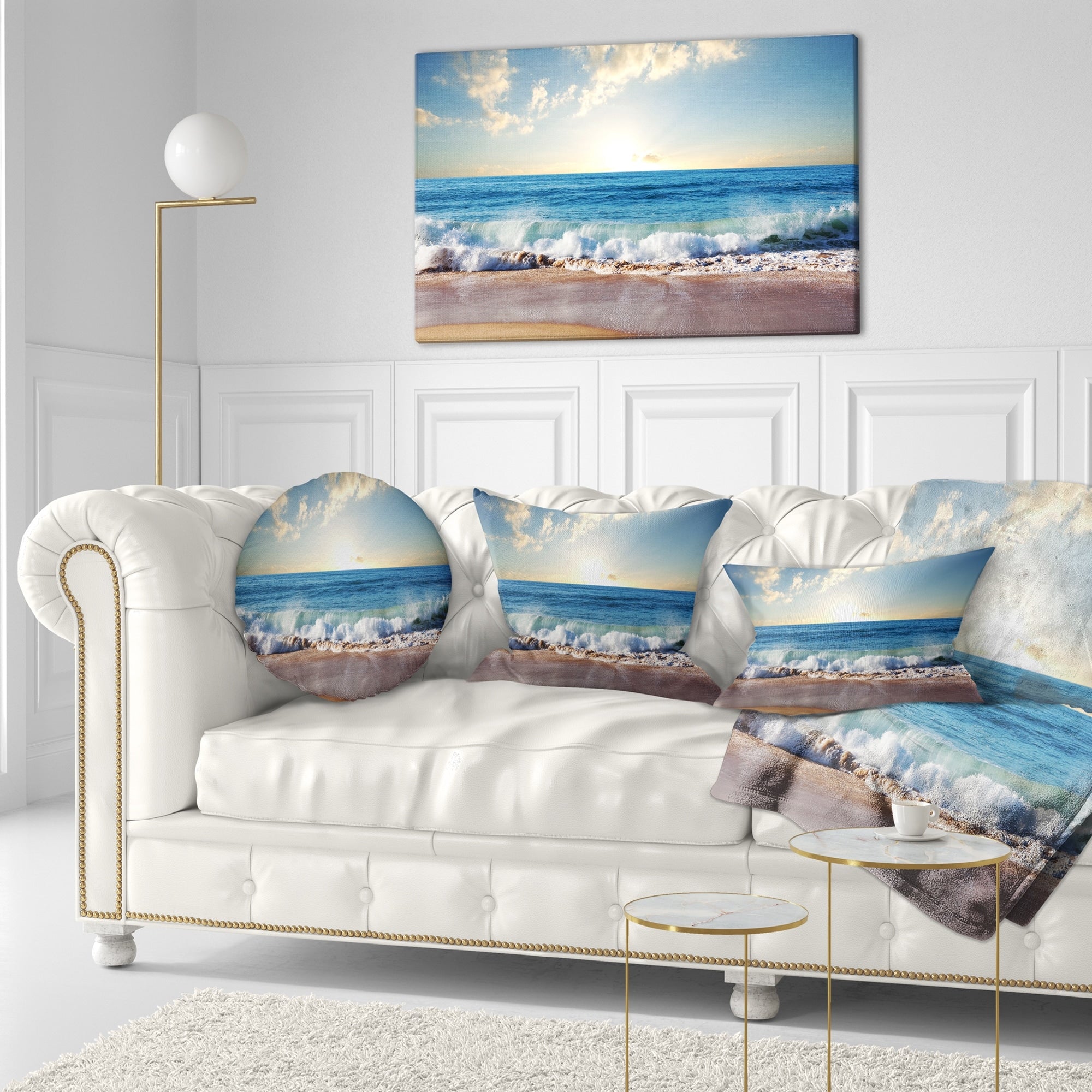 Designart Sea Sunset Seascape Photography Canvas Art Print