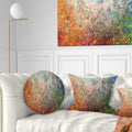 Designart Board Stained Abstract Art Abstract Throw Pillow