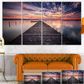 Designart Colorful Sunset Over Lake Landscape Photo Canvas Wall Art Multi Color