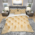 Designart Luxury Classic Sofa Beige Leather Modern Contemporary Bedding Set Duvet Cover Shams