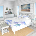 Designart Moving Jellyfish Group Nautical Coastal Bedding Set Duvet Cover Shams