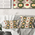Designart Retro Abstract Design X Mid Century Modern Throw Pillow
