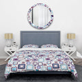 Designart Retro Square Design I Mid Century Duvet Cover Set