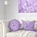 Designart Stunning Purple Lavender Field Landscape Printed Throw Pillow