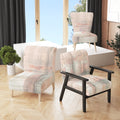 Designart Intersect Ii Grey Upholstered Pink Modern Accent Chair