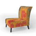 Designart Moroccan Orange Tiles Collage Ii Upholstered Bohemian Chic Accent Chair