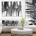 Designart Black White Crystal Background Abstract Artwork On Canvas