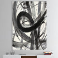 Designart Black And White Minimalistic Painting Modern Transitional Premium Canvas Wall Art Grey