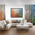 Designart Board Stained Abstract Art Abstract Framed Canvas Art Print