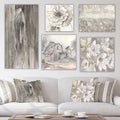 Designart Farmhouse Collection Traditional Wall Art Set Of 5 Pieces Grey