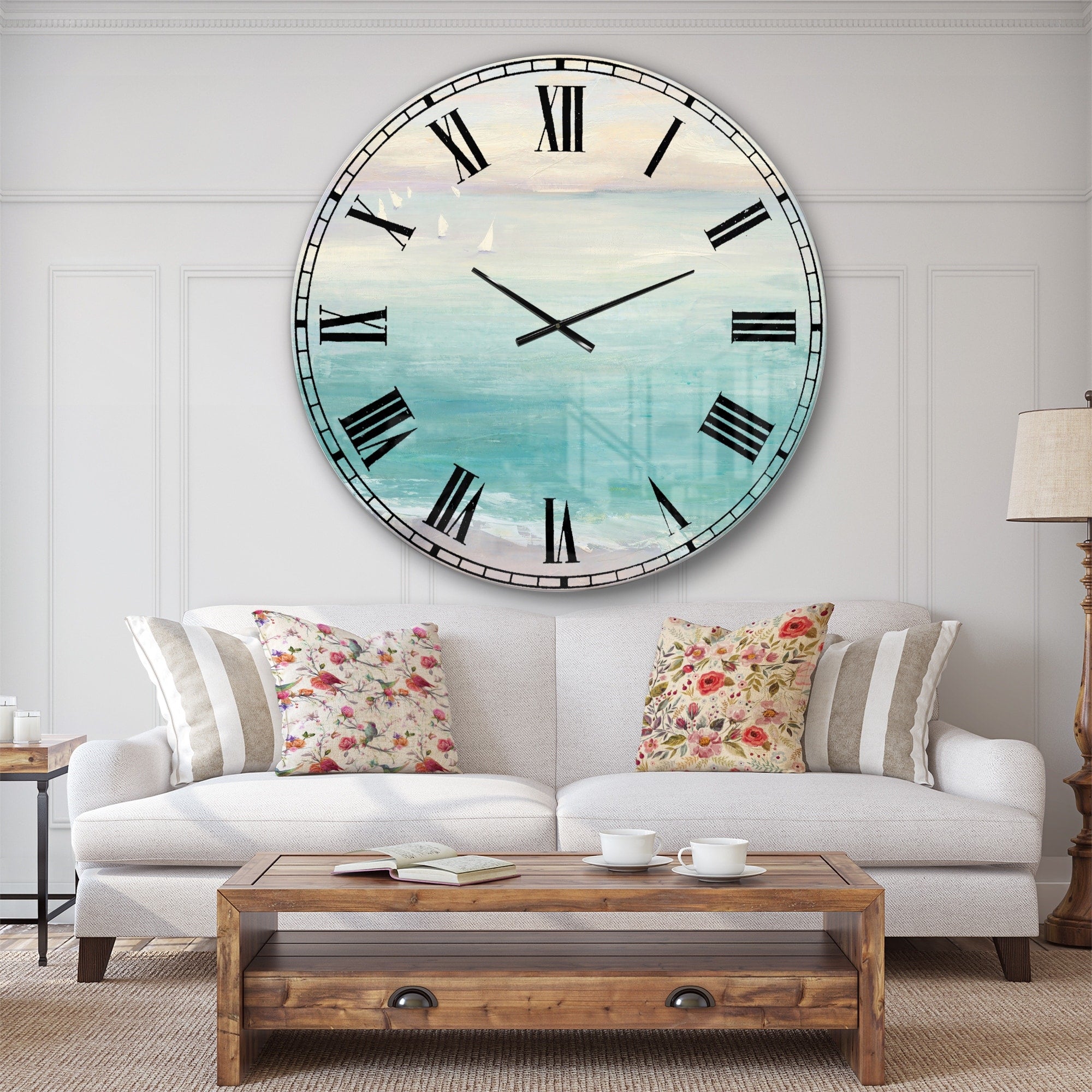 Designart From The Shore Traditional Oversized Metal Clock